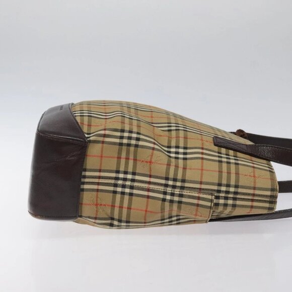 BURBERRY Nova Check Tote Bag Canvas Beige Auth BA1922 - Picture 6 of 16